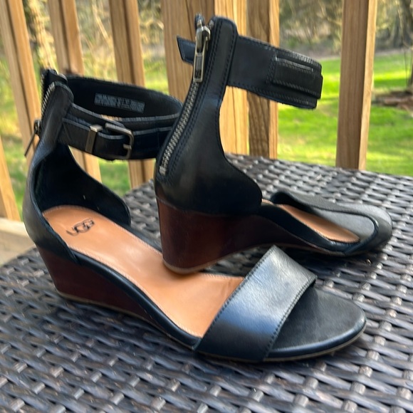 Black UGG wedge sandals - Picture 2 of 4